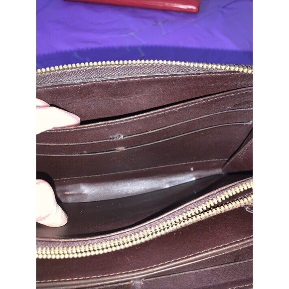 Louis Vuitton Monogram Wine Vernis Patent Leather Empreinte Zippy Long Wallet - Picture 7 of 13